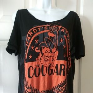Sexy Cougar Cold Shoulder top